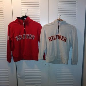 2 Tommy Hilifiger Boys zip Up pullovers 8/10